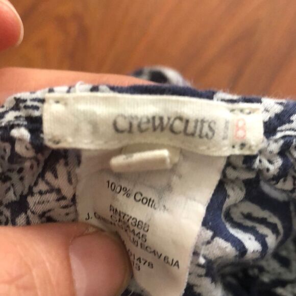 Crewcuts Navy and white nautical gauze top. 100% cotton size girls 8 - Picture 3 of 5